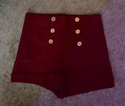 High Waisted Red Shorts 