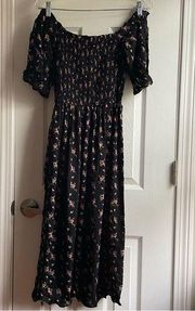 Black Floral Maxi Sundress. Perfect Condition. Size 2.
