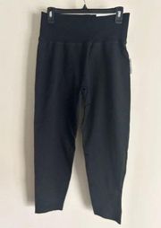 Old Navy  Leggings Size XL Petite Extra High Rise Black Full Length Ribbed NWT