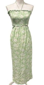 Promesa Women's Green Bohemian Oasis Halter Maxi Dress