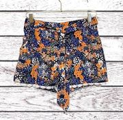 Takara Black Floral Shorts Women's SZ S