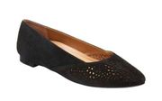 Vionic Carmela perforated flats EUC black suede size 7