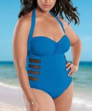 Mesh Halter One Piece Swimsuit