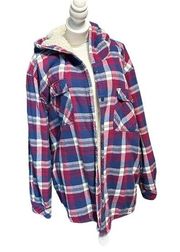 Boston Traders women's XXL Flannel Jacket lined with sherpa