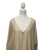 kerisma  light weight cream boho short sleeve poncho size o/s