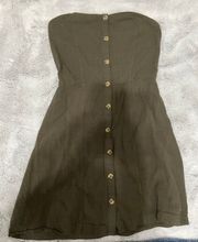 sleeveless button dress
