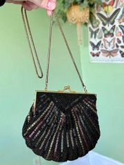 Lord & Taylor Vintage Beaded Sea Shell Purse