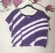 Purple Tie Dye Crop Tee