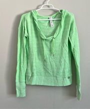 Lorna Jane Women’s Bright Green Long Sleeve Athletic Workout Hoodie Size XS