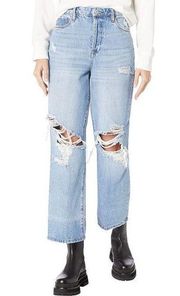 Blank NYC Baxter Rib Cage Ripped Distressed Jeans Straight Leg Size 27