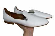 Aquatalia Emmaline White Leather Loafer Size 9.5