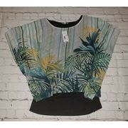 EAST 5th Women's Tropical Medley Batwing Blouse Top Size Small