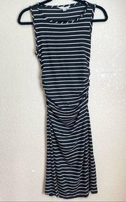 Athleta Carefree Tee Tank Dress Bodycon Gray Striped Sport