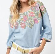 Ivy Jane Roses Tapestry Top NWT Size XS