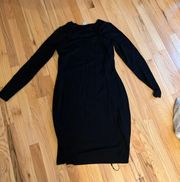 Knit Black Dress