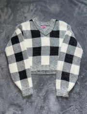 checkered cropped sweater 