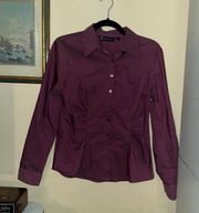 New York & Company Purple Button Down Top