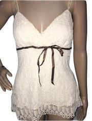 Adorable Iz Byer crochet tank top