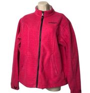 Spyder pink fleece full zip up jacket sweater M
