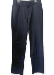 Metro Pant Ideal Fit Mid Rise Black Individual Size 6 Med Pinstripe Work