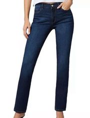 Grace High Rise Straight Leg Jeans 4 Way Stretch Twilight Dark Wash Sz 28