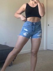 High Waisted Jean Shorts Size 7