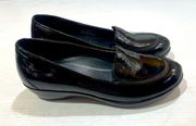 Debra Loafer Size 38 Black Patent Leather Comfort Shoe Dress Workwear