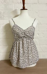 Tie Back Babydoll Floral Tank