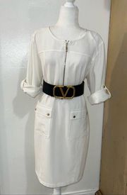 Sharagano white classic dress. Size 16