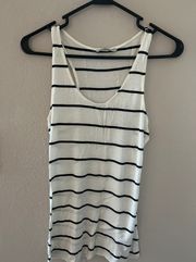 White/Black Striped Tank Top