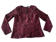 Venus Embellished Burgundy Top