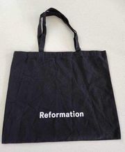 Reformation Black Tote Canvas Bag