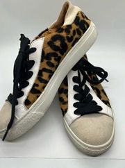 Veronica Beard Leopard Sneakers Beige Neutral size 7 EU 37Luxury Designer