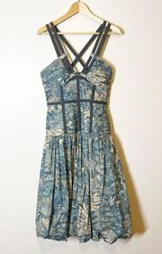 Ulla Johnson Kaia Floral Waimea Print Pleated Midi Dress Size 6