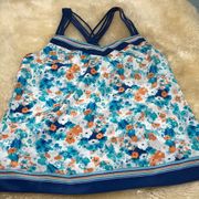 Blue and orange summer top size M