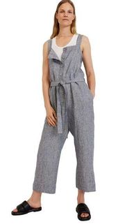 Everlane Square Neck the Linen Ankle Chambray Jumpsuit Size 8