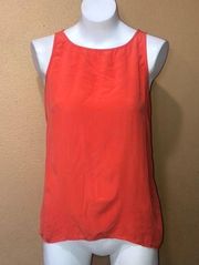 Armani Exchange orange sleeveless blouse