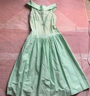 1950s Mint Green tea dress cotton