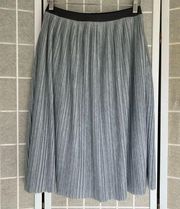 accordion Pleated Midi skirt Gray size Medium