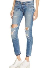 Rag & bone Dre Distressed Slim Fit Boyfriend jeans in Carter Size 27 P0414