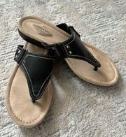 St John’s Bay Flex Form Black Sandals Size 6.5