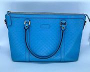 Gucci Baby blue micro guccisimma satchel bag