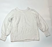 Caslon Rib Yoke Pullover sweater Ivory Cloud Med