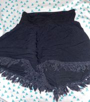 Black Flowy Shorts