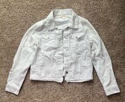 Miami Distressed White Denim Jacket