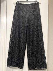 Donna Ricco GORGEOUS Wide leg sequin lace pants