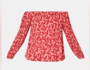 Vero Moda Pink & Red Printed Heart Top