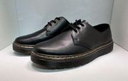 Dr. Martens ZAVALA Low Top Women's Size 10 Men 9 Black Leather Oxfords Shoes NEW