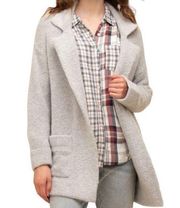 Thread & Supply Vita Gray Knit Blazer Cardigan Sweater Jacket women’s size Large