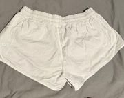 White Lululemon Hotty Hot shorts